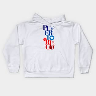 Puerto Rico Flag Colors Boricua Symbols Kids Hoodie